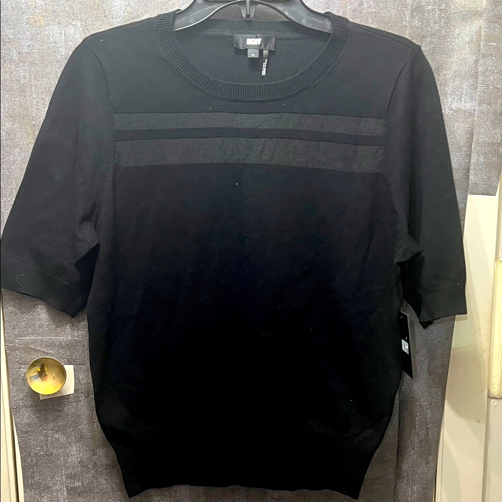 DKNY Elegant Black Knit Top